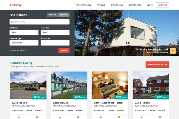 Download zRealty: Property Listing Site