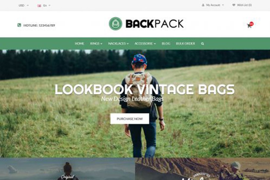 Download Backpacks Responsive OpenCart Theme