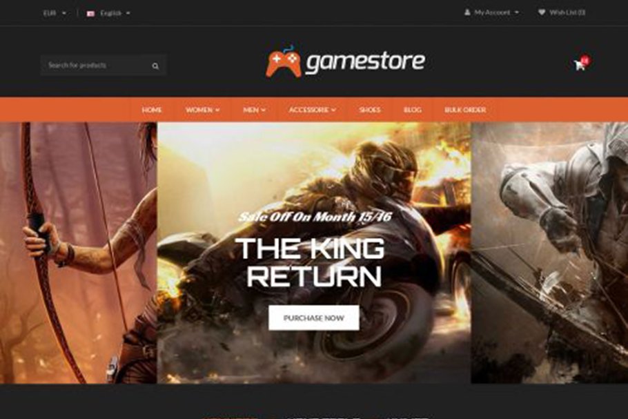 Download GameStore Responsive OpenCart Theme
