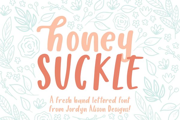 Download Honey Suckle Hand Lettered Font