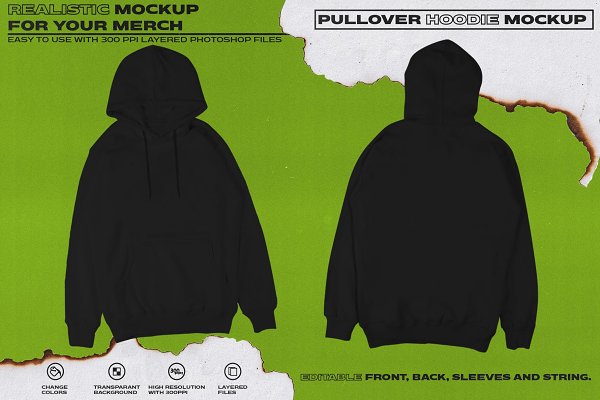 Download REALISTIC PULLOVER HOODIE