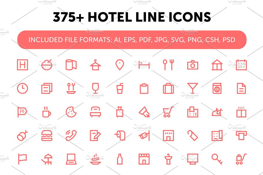Download 375+ Hotel Line Icons
