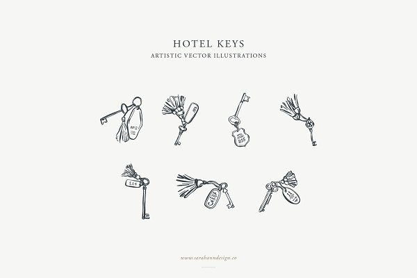 Download Hotel Keys: Vector Illustrations
