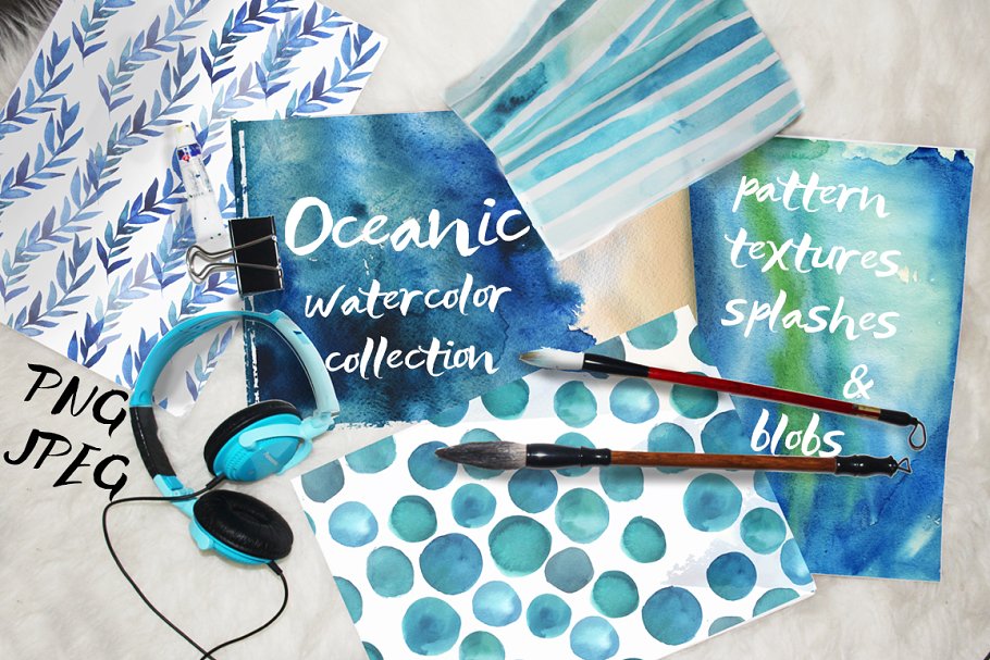 Download Oceanic watercolor collection!