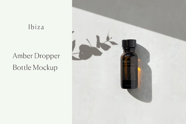Download Amber Dropper Bottle Mockup