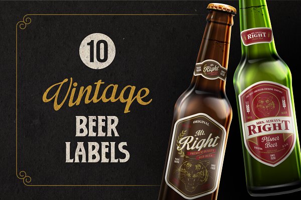 Download 10 Vintage Beer Labels