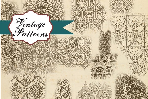 Download Vintage Patterns Clipart & Brushes