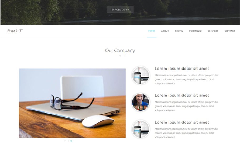 Download Roxi one page template