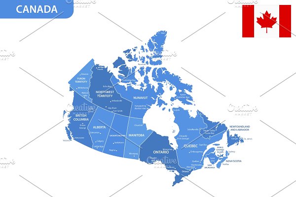 Download Detailed map of Canada