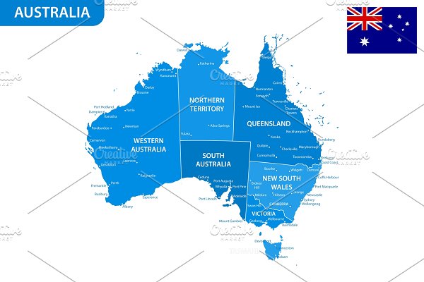 Download Detailed map of Australia
