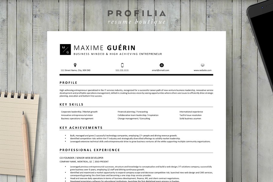 Download Word Resume & Cover letter Template