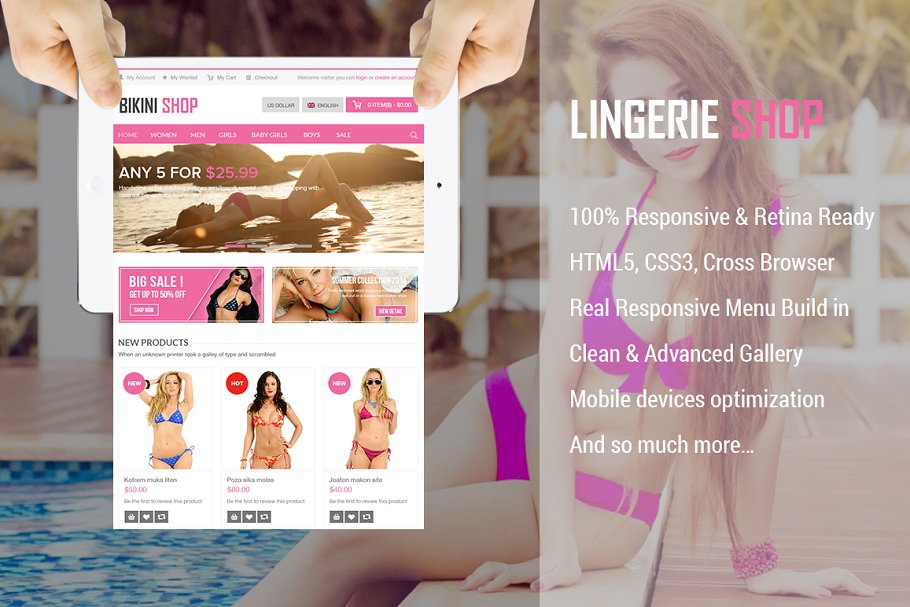 Download Lingerie Store Magento Theme