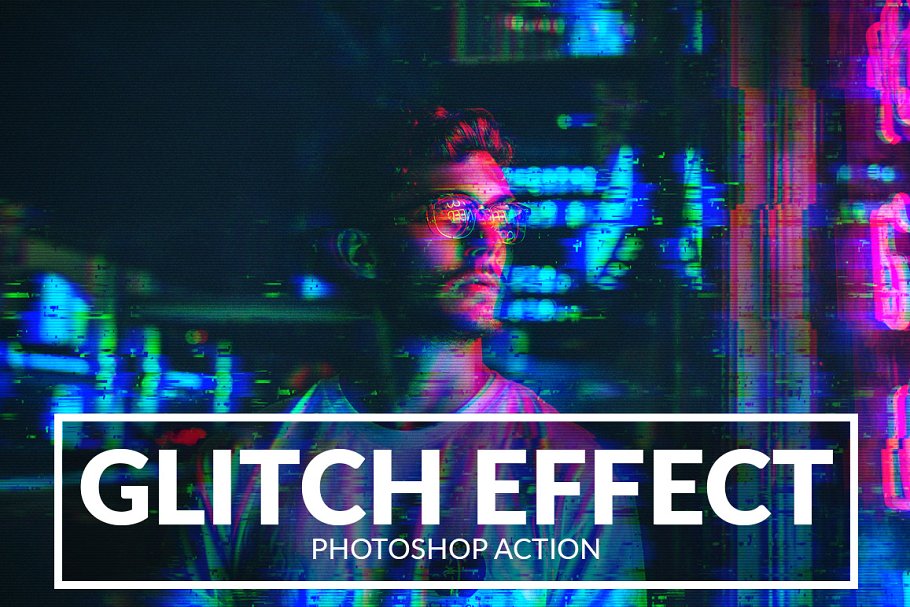 Download Glitch Effect Photoshop Action