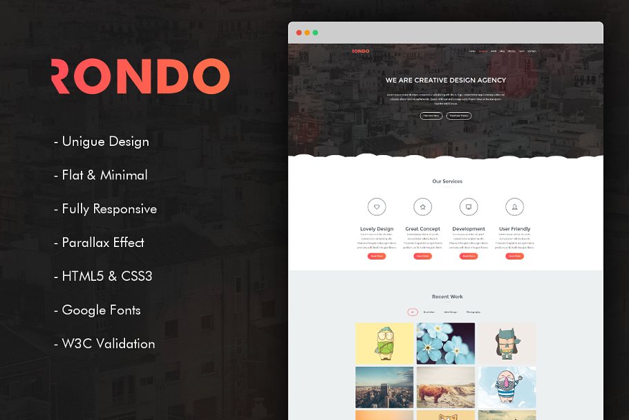 Download Rondo - Responsive One Page Template
