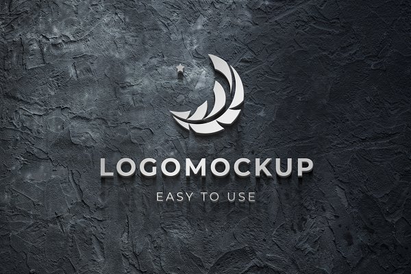 Download 3D wall Logo Mockup Sign