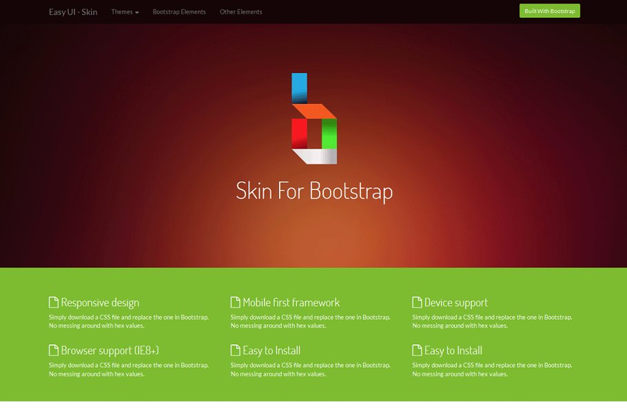 Download Easy UI - Bootstrap 3 Skin