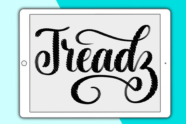 Download Treadz Procreate lettering brush