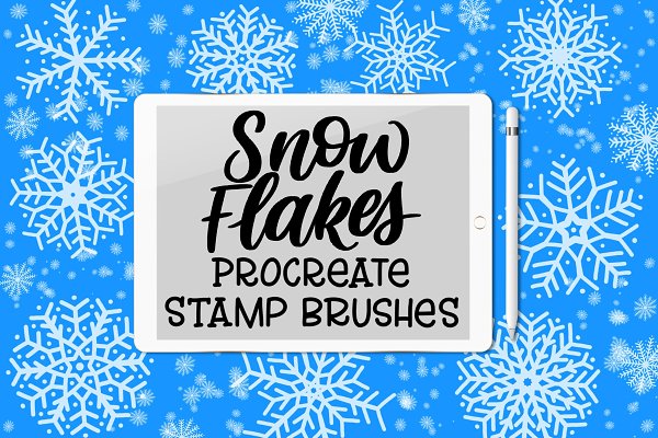 Download Snowflake Procreate Stamp Brushes