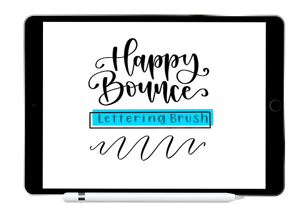 Download Bouncy Procreate Lettering Brush