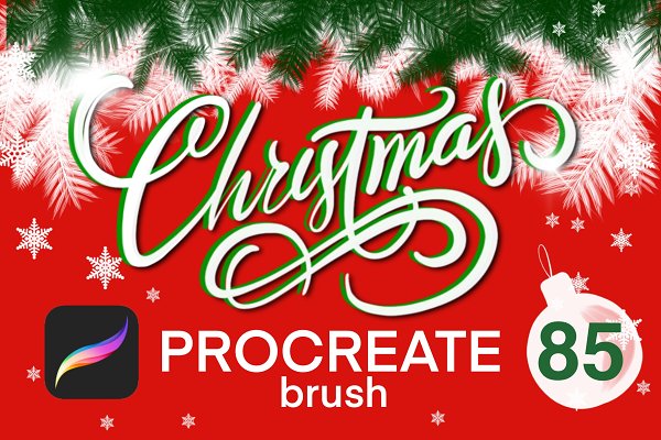 Download Christmas procreate brush set