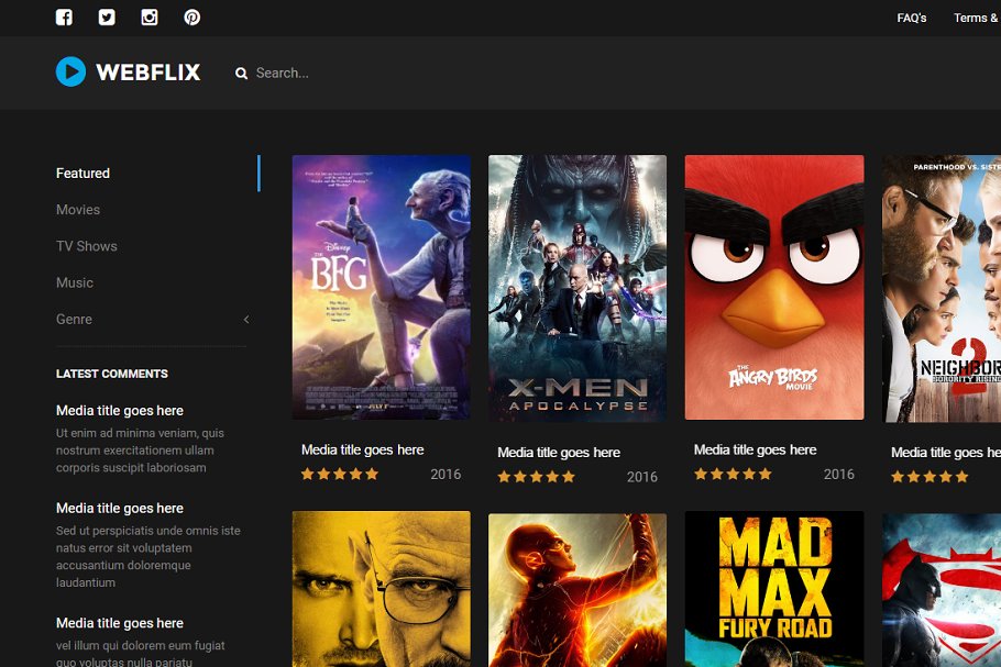 Download Webflix - Streaming Media Theme