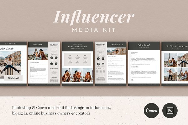 Download Influencer Media Kit Bundle