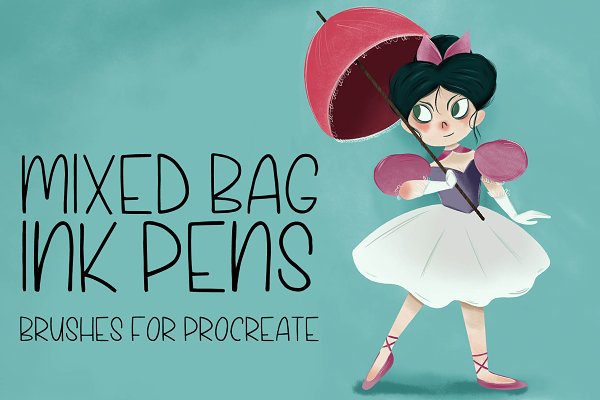 Download Mixed Bag Ink Pens for Procreate