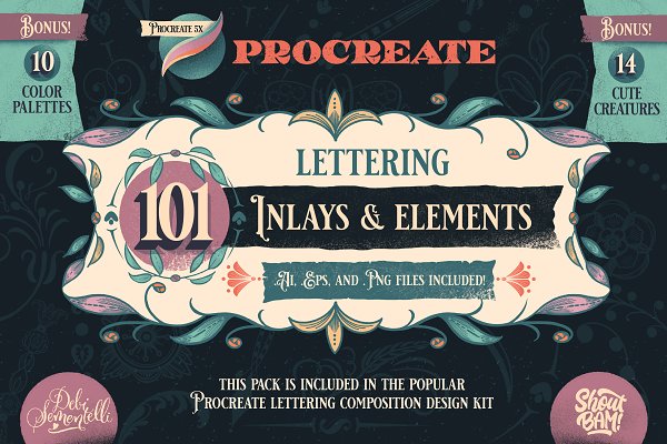 Download Procreate Lettering Inlay Pack