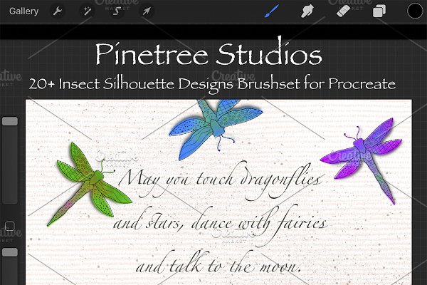 Download Procreate Insect Silhouette Stamps