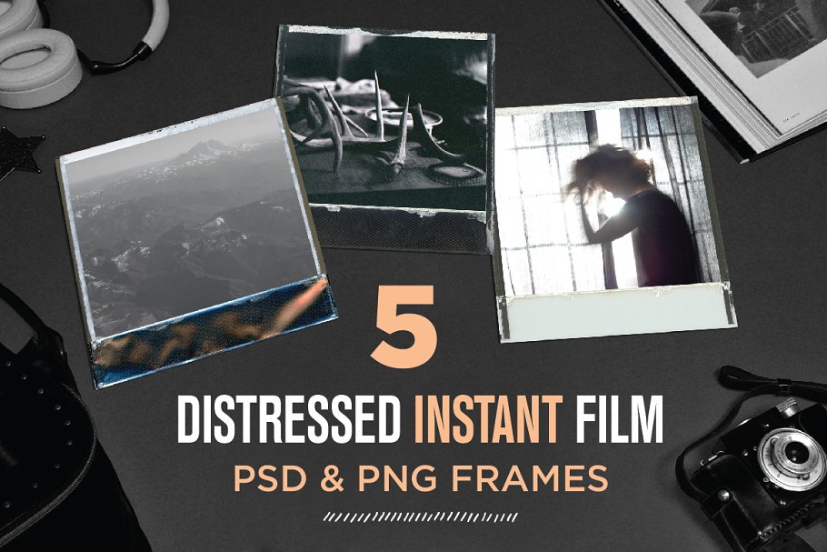 Download Instant Film Photo Frames Distressed