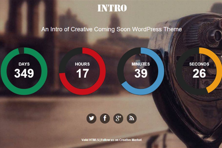 Download Intro - Coming Soon WordPress Theme