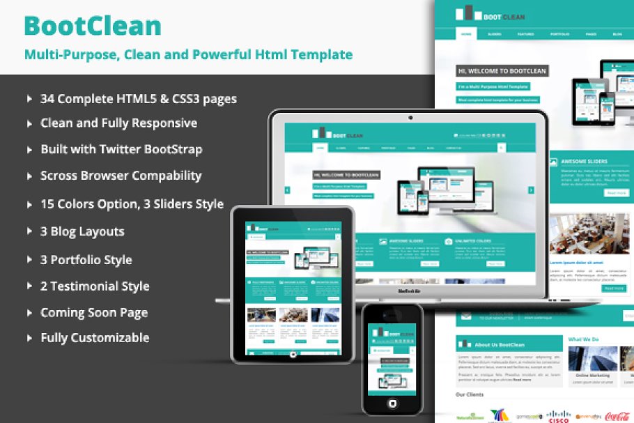 Download BootClean - Business Template