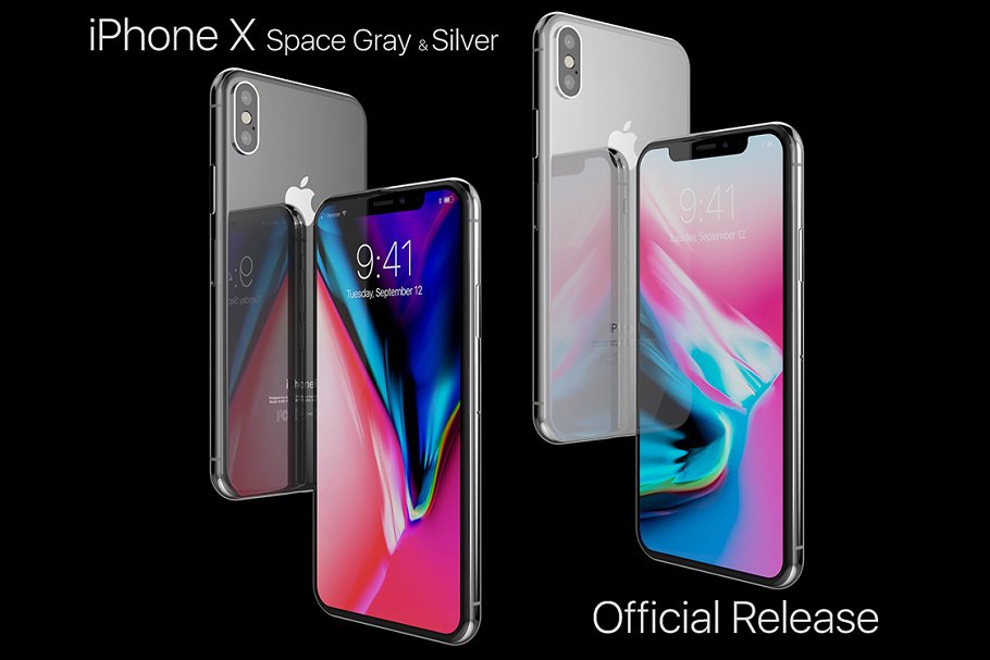 Download Apple iPhone X Silver and Space Gray