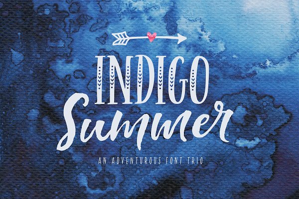 Download Indigo Summer Font Trio