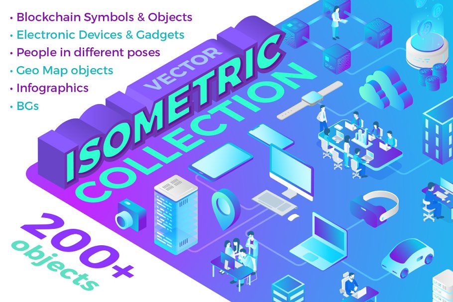 Download Isometric Flat Vector Collection