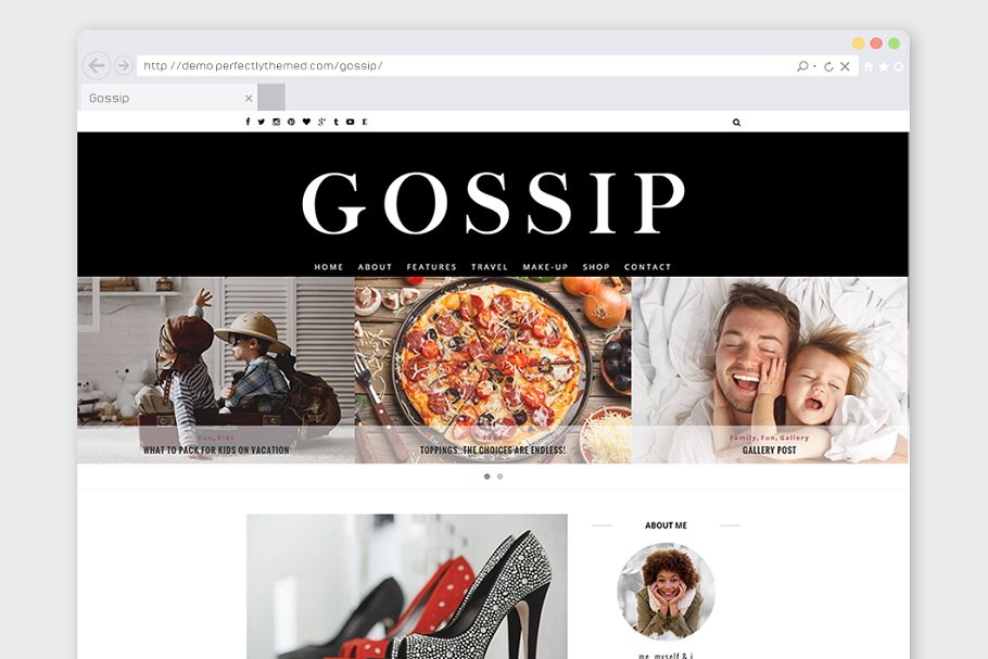 Download Fashion WordPress Theme "Gossip"