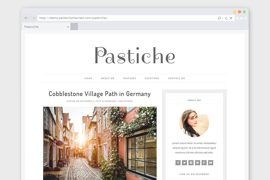 Download Minimalist WordPress Theme Pastiche