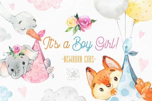 Download It's a Boy / Girl. Newborn cubs