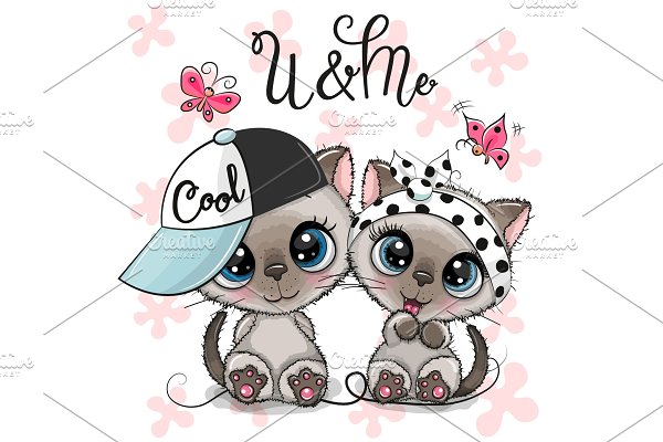 Download Two Cartoon Kittens