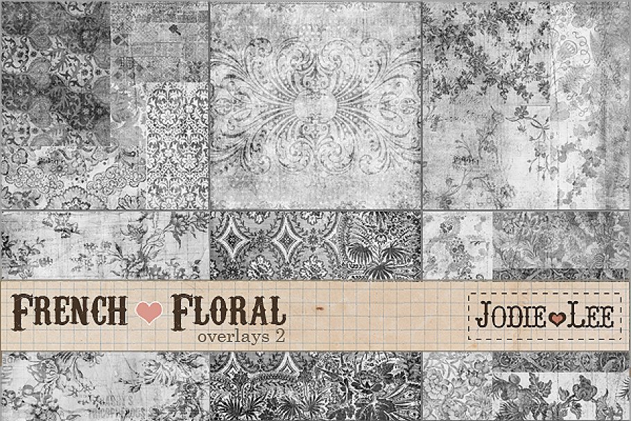 Download French Floral Texture Overlays #2