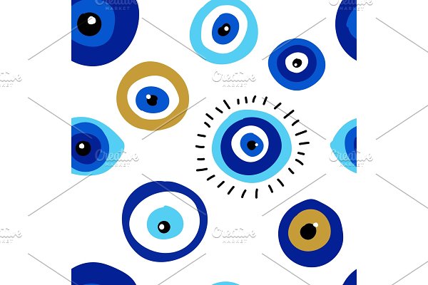 Download Seamless pattern with evil eyes