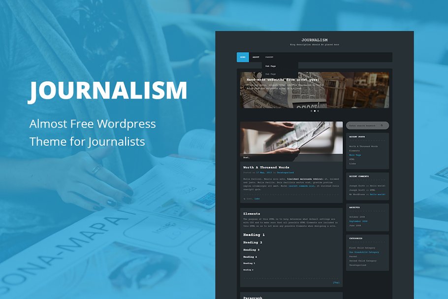 Download Journalism - Cheap WordPress Theme