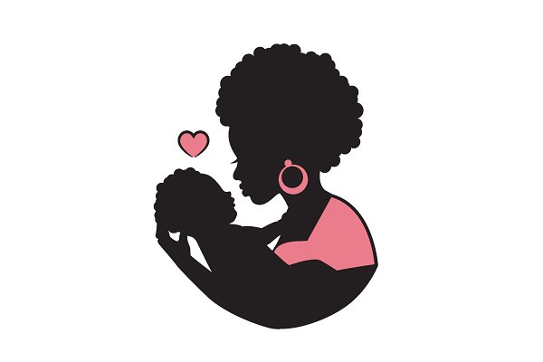 Download black mother with a baby in her arms