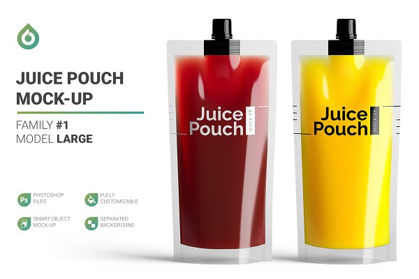 Download Juice Doypack Pouch Mockup