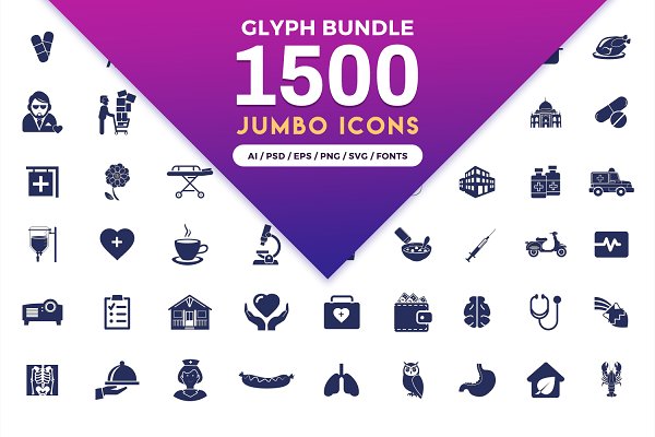 Download Glyph Vector Icons Pack