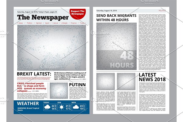 Download Newspaper design. Headline journal