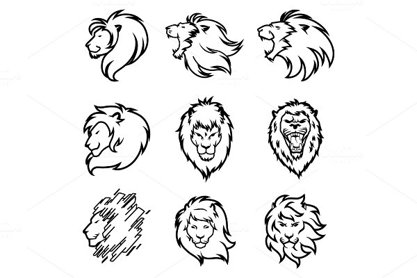 Download Lion Logo Set. Premium Design