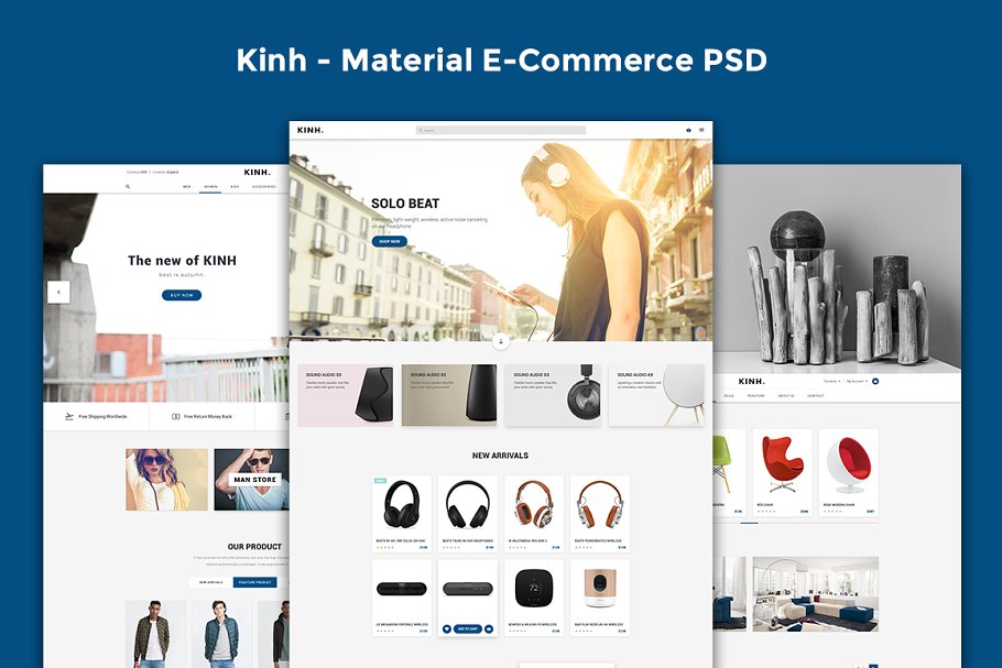 Download Kinh - Material E-Commerce PSD