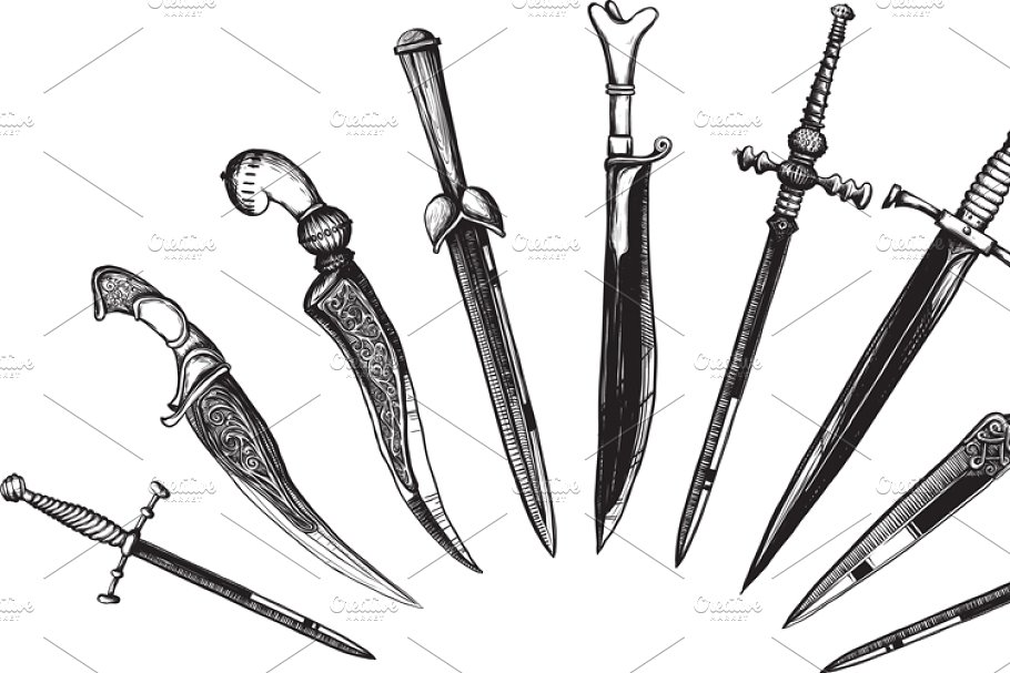 Download Set of Oriental and European Daggers