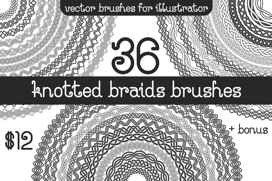 Download 36 knotted braids brushes bundle